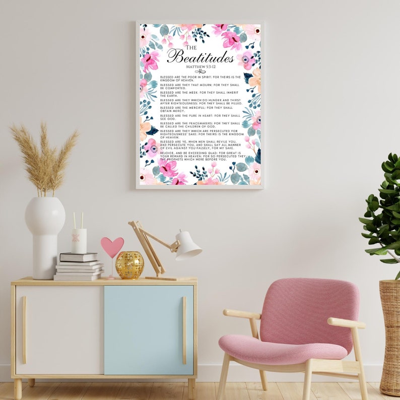 The Beatitudes KJV Printable Wall Art (digital Download) - Etsy