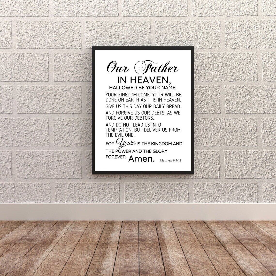 our father in heaven matthew 69 13 printsthe model