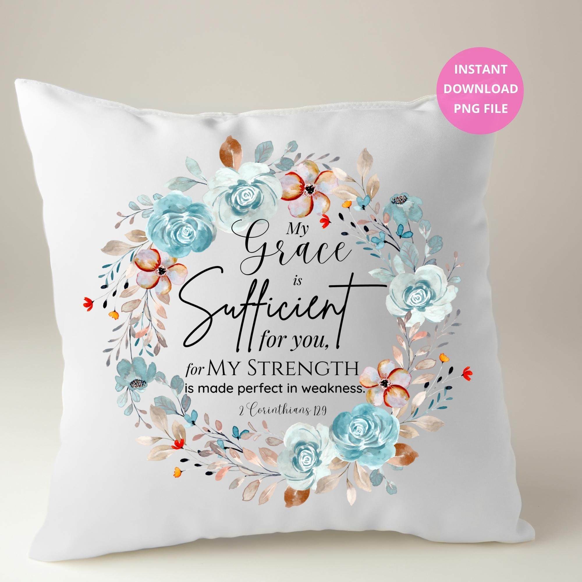 Grace Is Sufficient {Cushion Cover} Grace Is Sufficient {Cushion Cover}