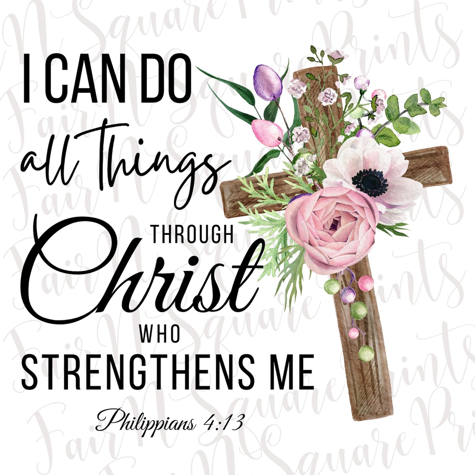 I Can Do All Things Through Christ Png File for Sublimation/philippians ...