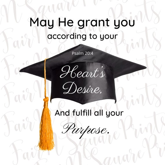 Graduation Bible Verse Png Designs/may He Grant You According Etsy