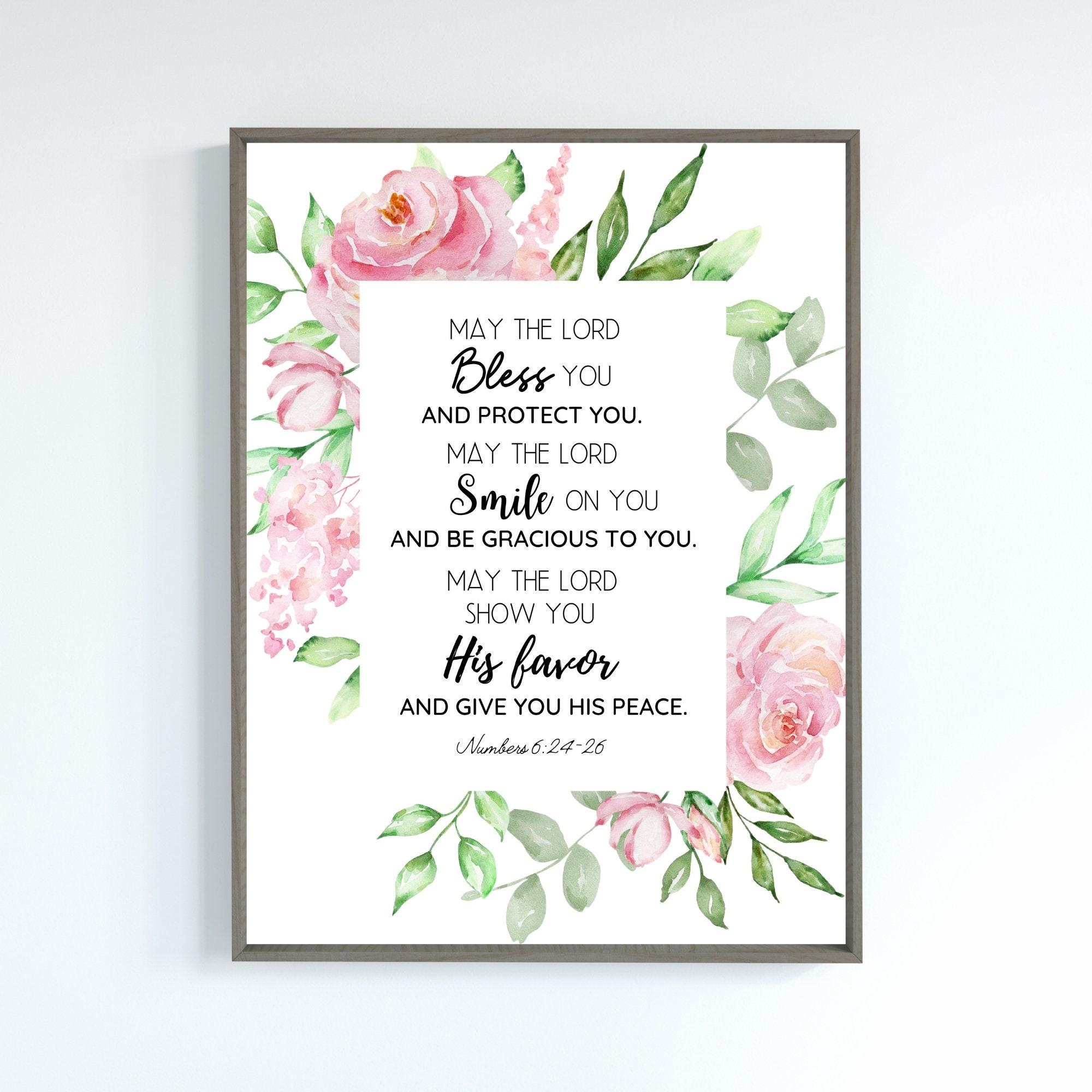 May the Lord Bless You and Protect You - Numbers 6:24-26 Print ...