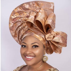 African Auto Gele, Wedding Auto Gele , Ready made Auto Gele, Bridal Auto Gele , Rich mummy Auto Gele , Auto Gele like a Hat. Classy Auto Gel