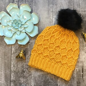The Bee in Your Bonnet Crochet Toque Pattern image 2