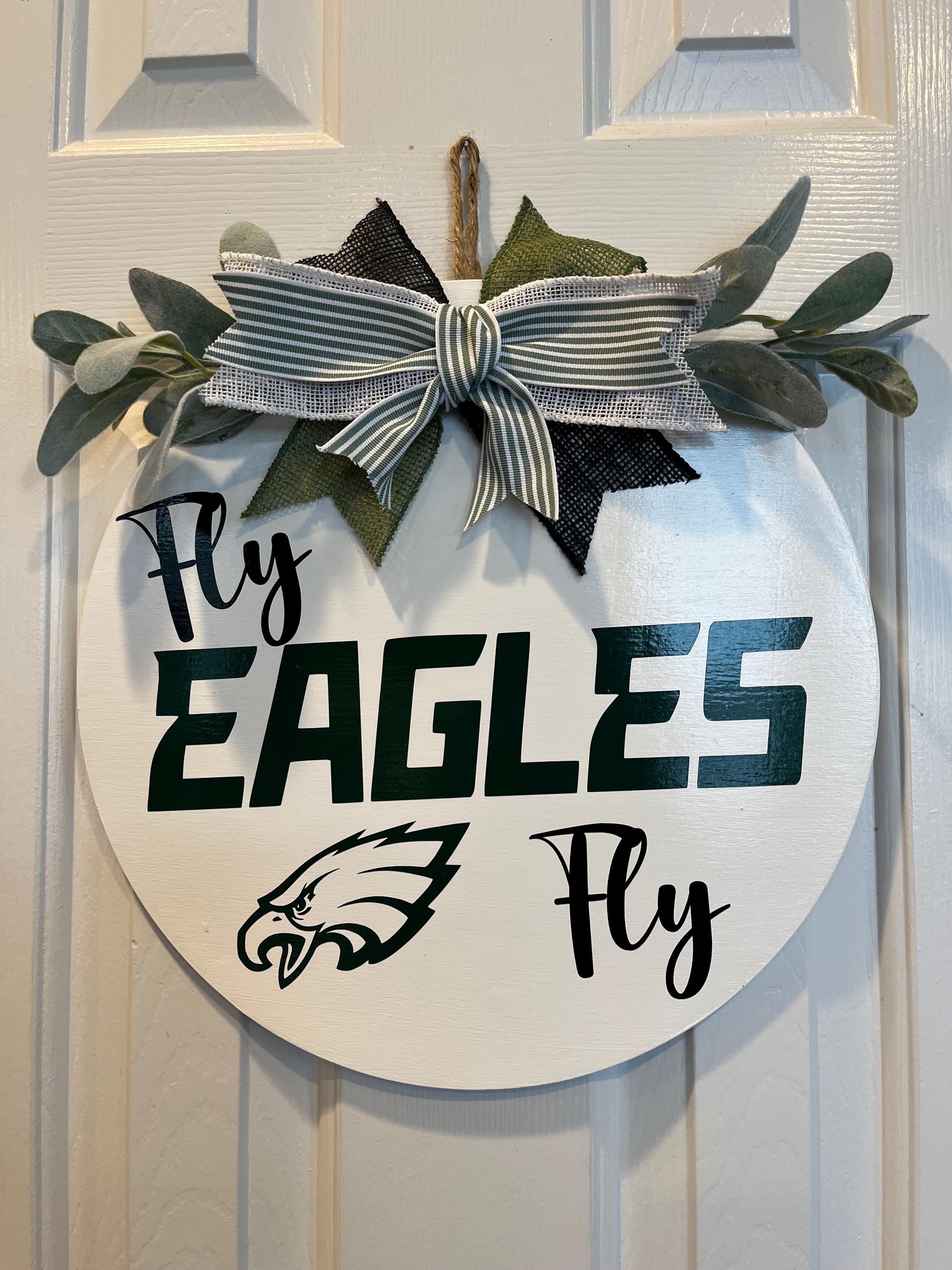 thumbnail interactive-video image 1 of Philadelphia Eagles Home Sweet Home Sign - 6x12 Inch Distressed Wood Decor 1 of 12
