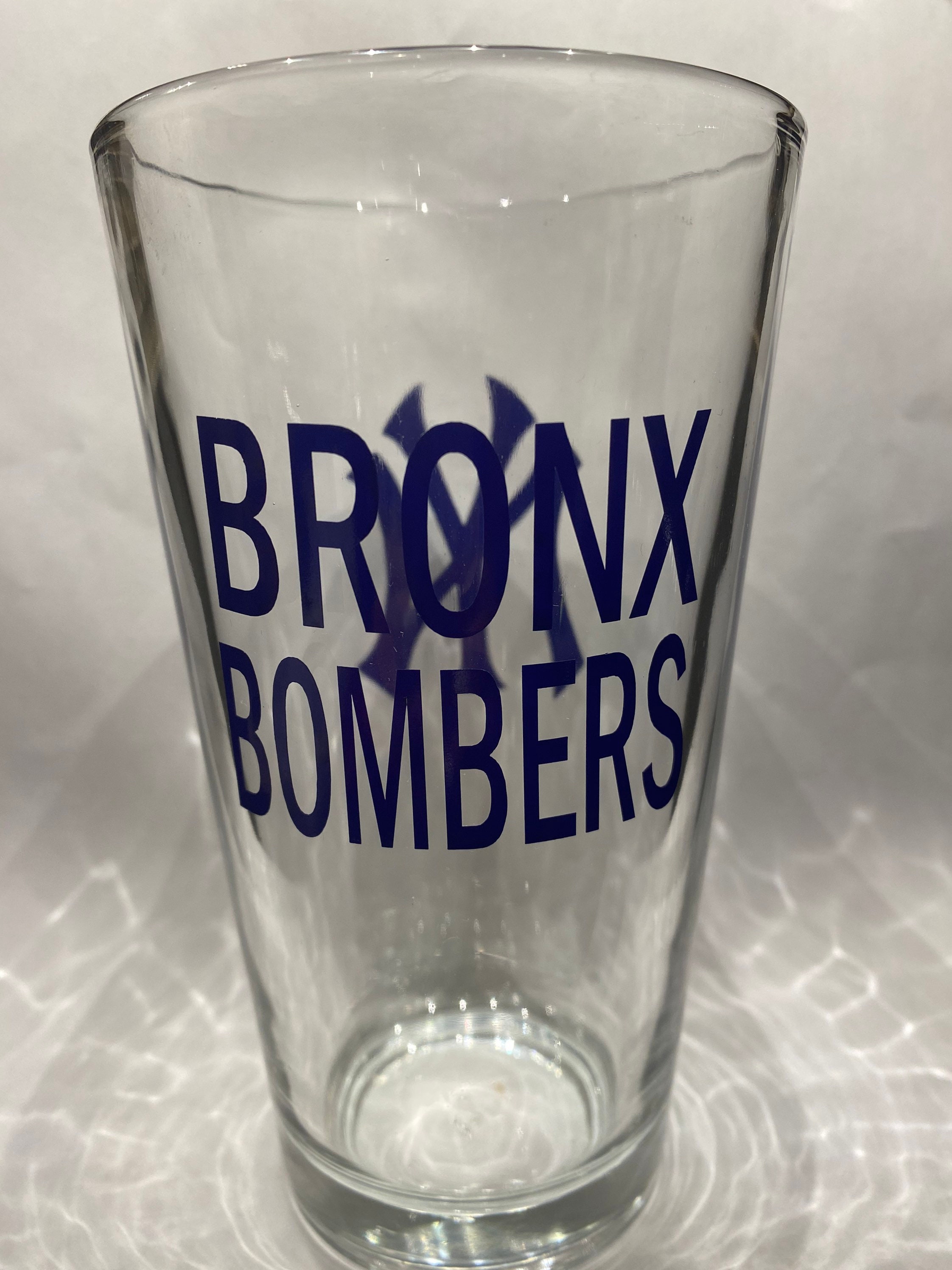 New York Yankees Pint Glass Etsy