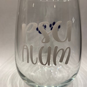 Penn State Alum Wine Glass