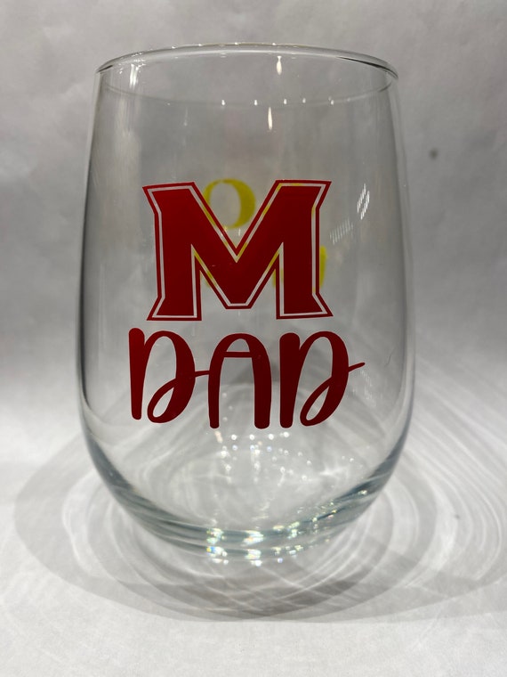 Maryland Dad Wine Glass