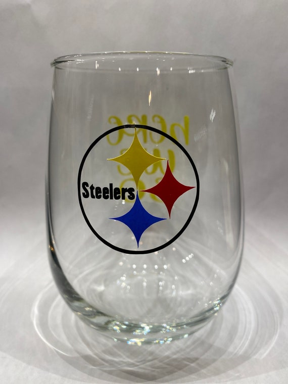 Steelers Wine Glass - Etsy