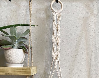 Colgador trenzado de la planta de Macrame