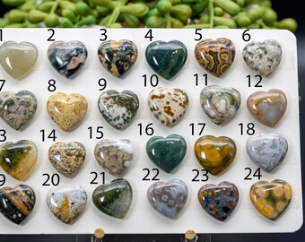 Ocean Jasper - Heart (Old Mine) - Set 1
