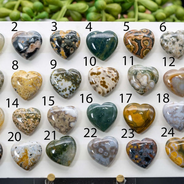 Ocean Jasper - Heart (Old Mine) - Set 1