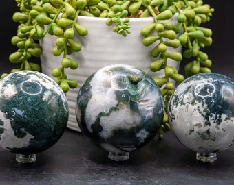 Moss Agate Sphere 2.5&quot;