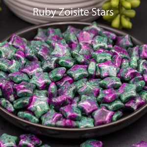 Ruby Zoisite Star, Shp144, Crystal Star Carving - Etsy