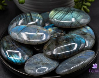 Pierre de palmier labradorite - Blue Flash