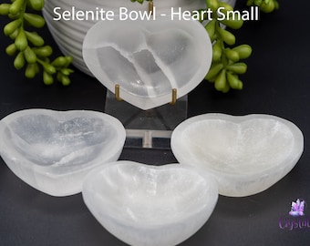 Selenite Bowl - Heart 2.2"-4"