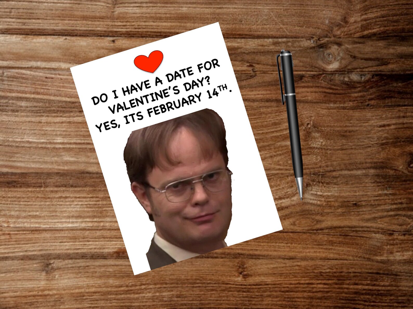 The Office Dwight Schrute Valentine s Day Card PRINTABLE Etsy Espa a