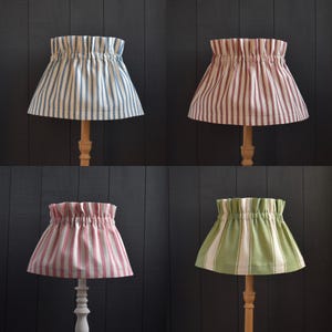 Dolly Scrunchie Stripy Lampshade Covers