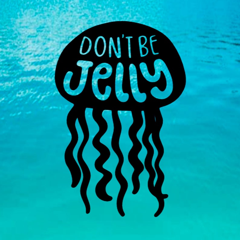 Jellyfish Decal Jellyfish Sticker Tropical Decal Beach Etsy