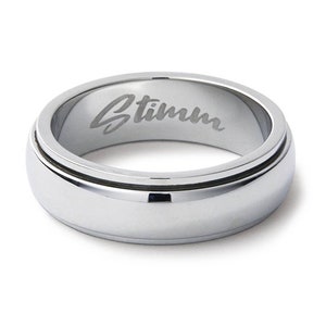Stimm Fidget Spinner Ring | Anti-Anxiety Stainless Steel Spinning Ring for Women & Men | Stress Relief Hypoallergenic Jewelry