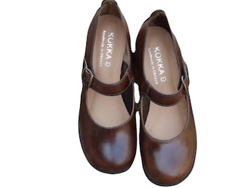 Escarpins plats en cuir pour femmes