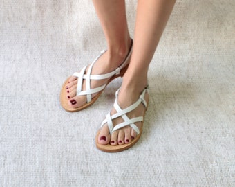 Buckle strap sandal, thong sandal, cross strap sandal