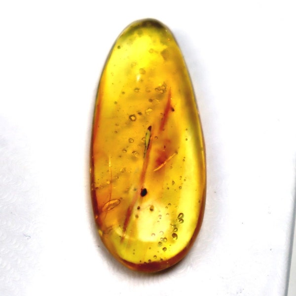 Biggest 2 3/4inch Exquisite Natural Dominican Clear Yellow Amber Polished Pendant Stone 22.5mm free drilling