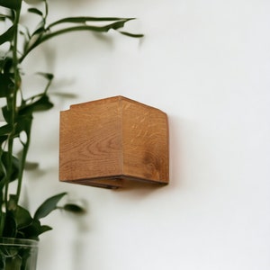 Square Wooden Wall Sconce, Easy to Hang Wall Lamp, Rustic Wall Lamp, Wall Lightning, Wall Light Art