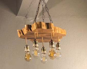 Wood Pendant Lamp - Ceiling Lamp Pendant Light Dining Room Lighting Wooden Pendant Lamp Wood Chandelier