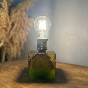 Wood Resin Lamp Epoxy Lamp Wood Table Lamp, Housewarming Gift, Bedside Lamp, Wood Desk Lamp Active