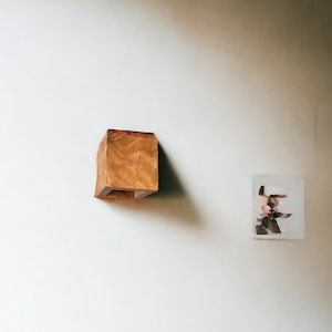 Square Wood Wall Sconce, Easy to Hang Rustic Wall Lamp, Wall Light Fixture, Wall Light Art, Wood Lamp