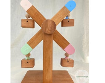 Wooden Ferris Wheel Toy, Peg Dolls, Montessori Sensory Toddler Toys, Waldorf Toys.