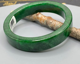 Green Jade gemstone bangle bracelet, Jade bangle(inner diameter:59MM/2.32”)#9121