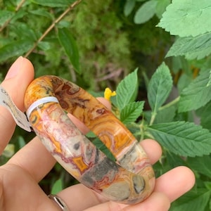 Agate Natural gemstone bracelet bangle, Agate bangle (inner diameter: 57.5MM/2.26”)#082347223
