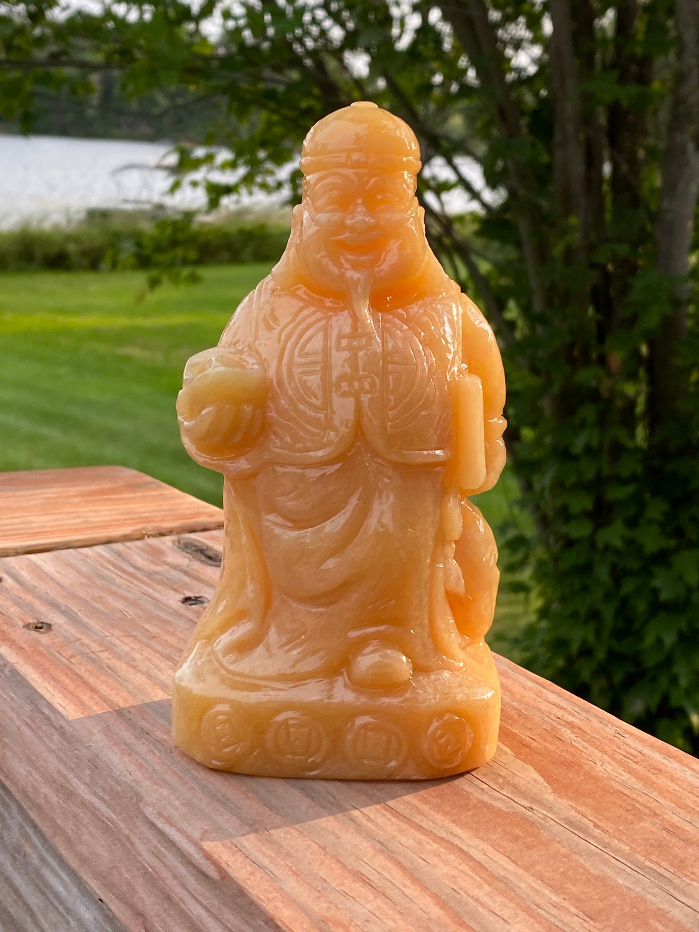 Calcite Mr Butler Statue, Fengshui Prosperity Bringer, Money Luck Charm