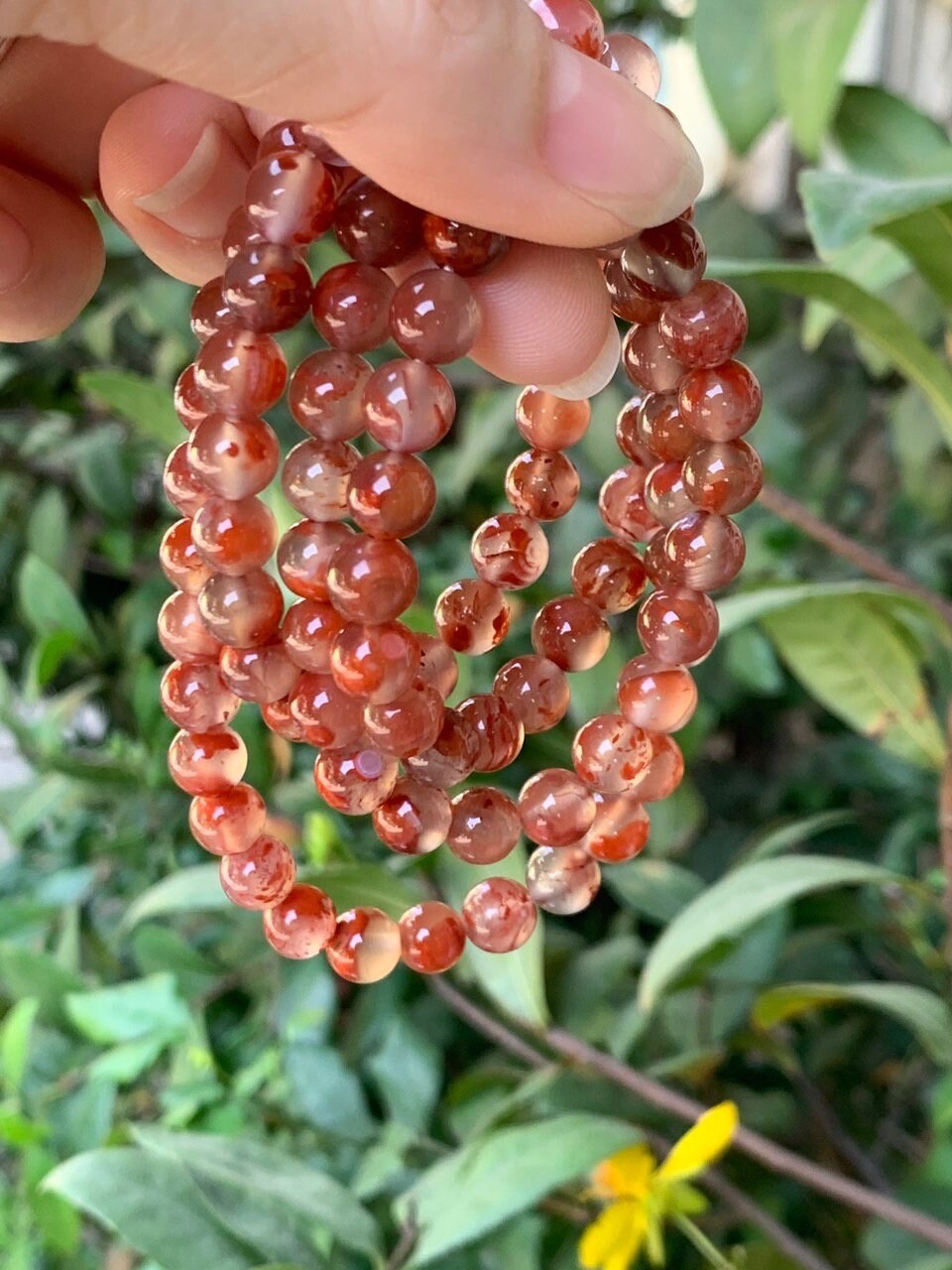 Agate Translucent Gemstone Bracelet |necklace 7.3MM Bead