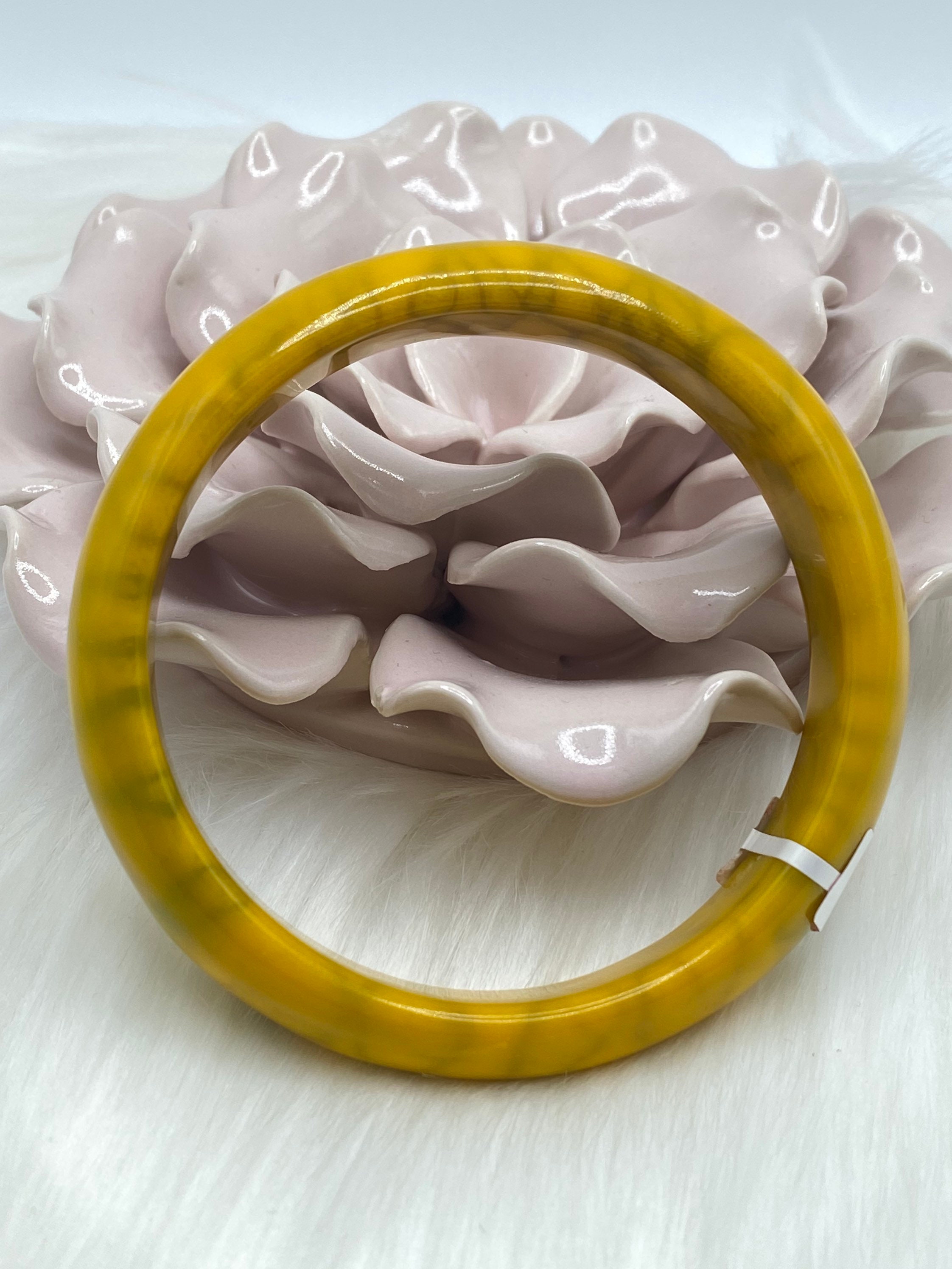 Natural Coral Bangle Bracelet, Handmade Bangle Varnished Coating (inner ...