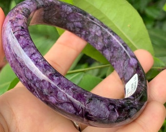 Charoite Bangle Bracelet (Inner diameter: 61MM/2.4”)