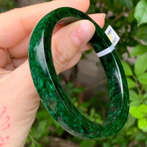 Jade Bangle Bracelet, Square Body (62.4mm/2.44&quot;)