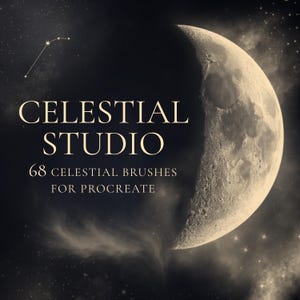 Moon & Star Procreate Brushes | Galaxy, Zodiac and Space Brushes.