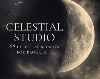 Moon & Star Procreate Brushes | Galaxy, Zodiac and Space Brushes.