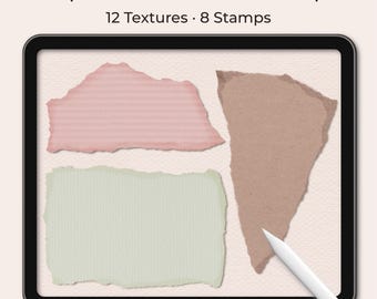 Procreate Paper Texture Brushes, Realistic Grain for iPad Art (Digital Download)