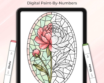 Colora con i numeri in formato digitale per Procreate + PDF