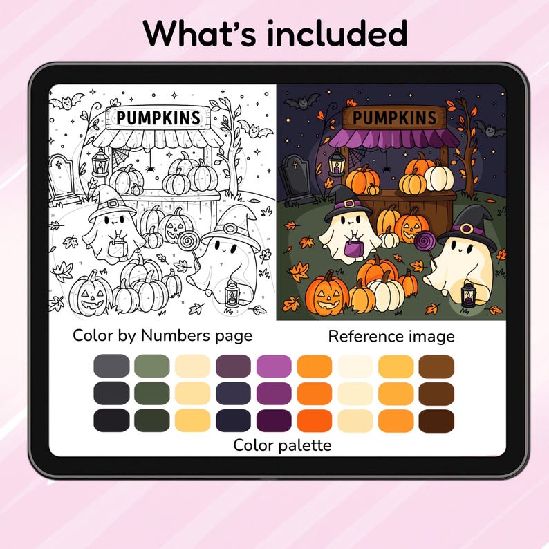 Procreate Color by Numbers Bundle – Halloween Coloring Pages (digital ...