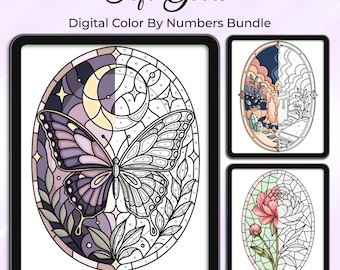 Procreate Color By Number Pages – Soft Glow Coloring Pages (Digital Download)