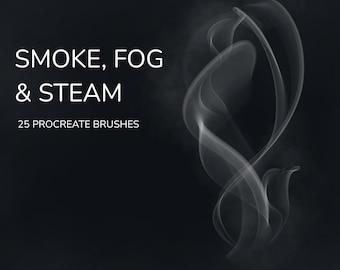 Pennelli per Procreate: fumo, nebbia e vapore / 25 pennelli atmosferici per l'arte digitale