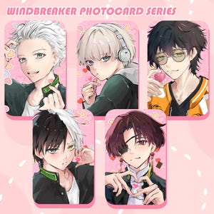 Cartes-photos Anime Shimmer coupe-vent | Hayato Suo, Haruka Sakura, Ren Kaji