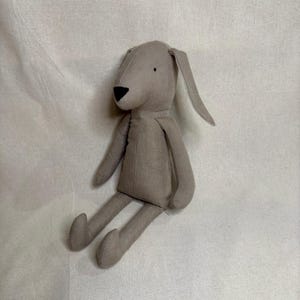 Linen Hare Stuffed Animal: Weighted Heirloom Toy