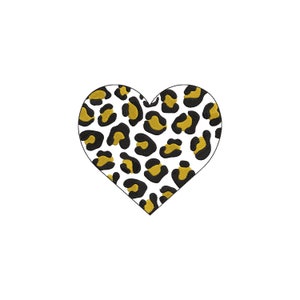 10 tamaños &quot;Corazón de leopardo&quot; Diseño de bordado a máquina
