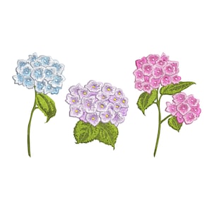 3 Größen Maschinen Stickdatei &quot;Hortensie&quot;